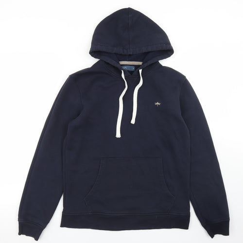 Easy Mens Blue  Cotton Pullover Hoodie Size S