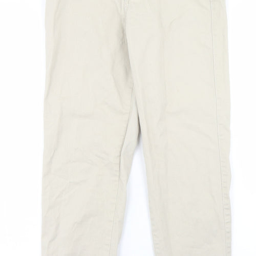 F&F Womens Beige  Cotton Skinny Jeans Size 6 L27 in Regular Button