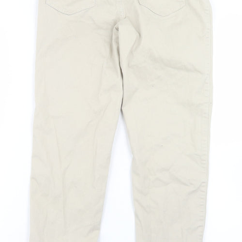 F&F Womens Beige  Cotton Skinny Jeans Size 6 L27 in Regular Button