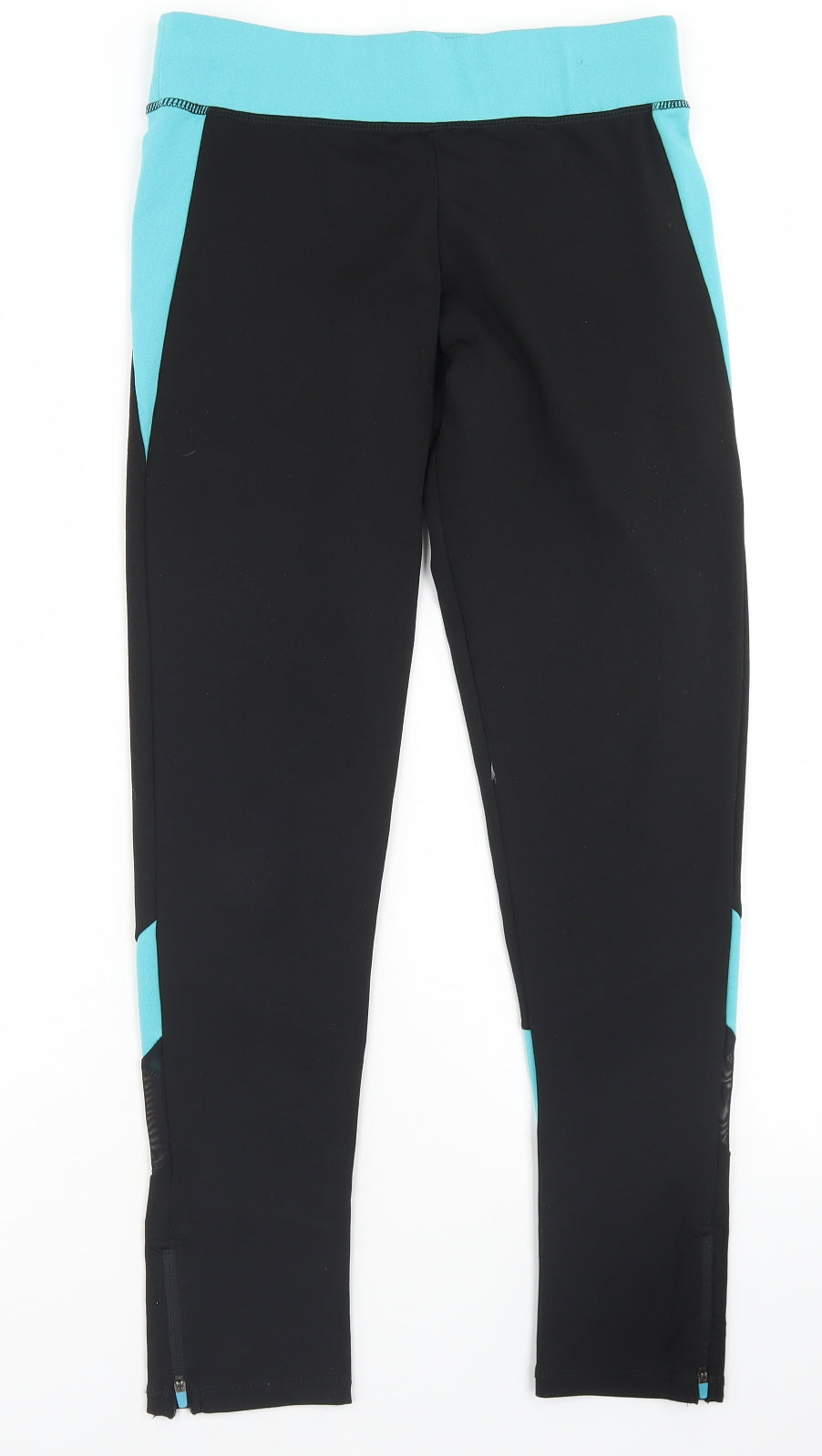 Atmosphere Womens Black Colourblock Polyester Compression Leggings Size 12 L27 in Regular