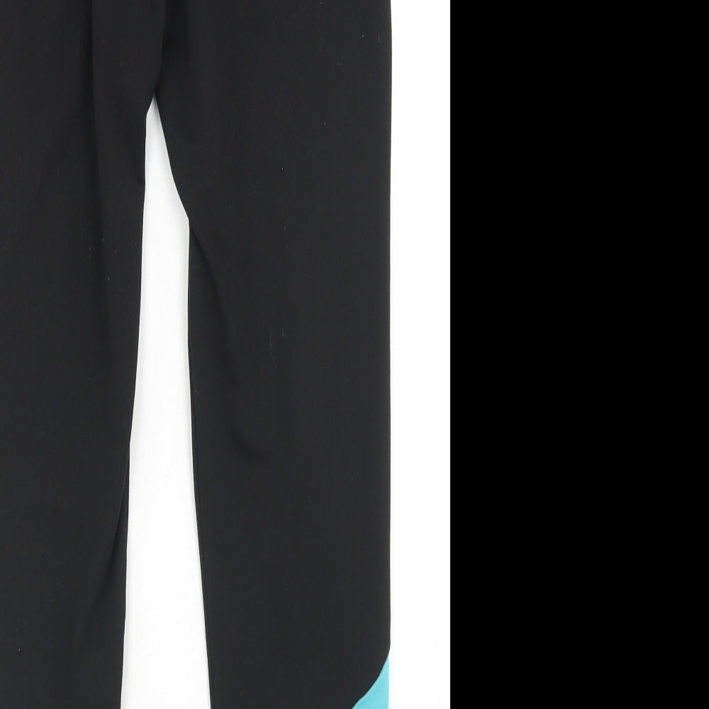 Atmosphere Womens Black Colourblock Polyester Compression Leggings Size 12 L27 in Regular
