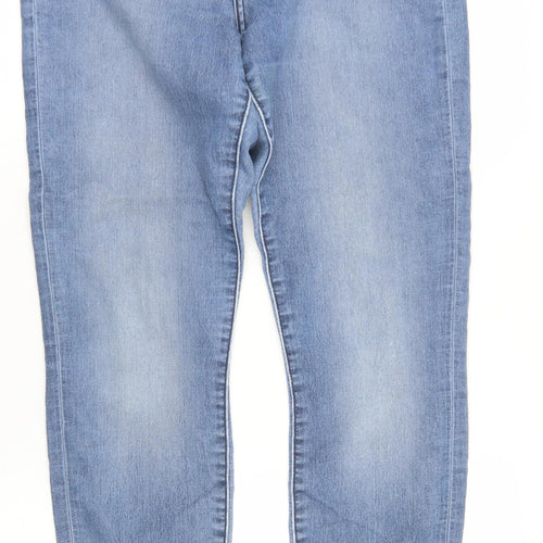 &Denim Womens Blue  Cotton Skinny Jeans Size 30 in L32 in Regular Button