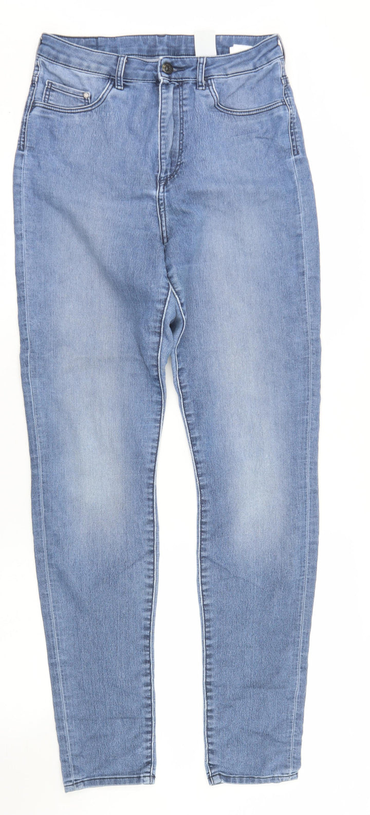 &Denim Womens Blue Cotton Skinny Jeans Size 30 in L32 in Regular Button