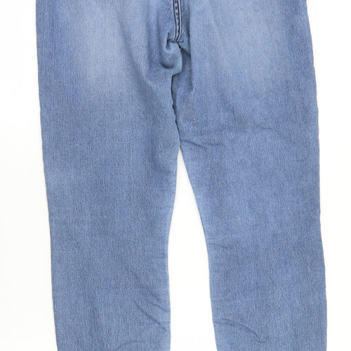 &Denim Womens Blue  Cotton Skinny Jeans Size 30 in L32 in Regular Button