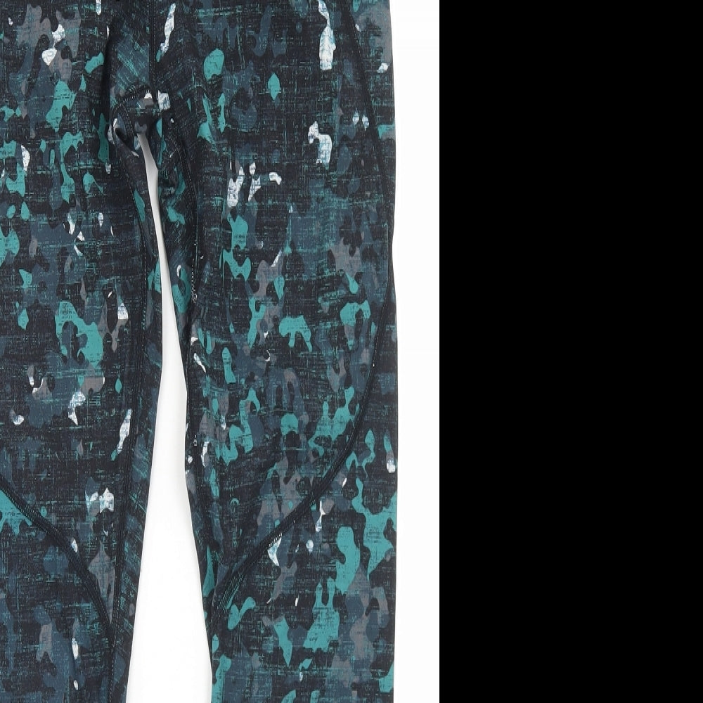 Sweaty Betty Womens Green Camouflage Polyamide Compression Leggings Size S L26 in Regular