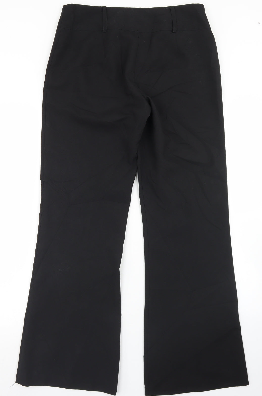 Matalan Womens Black  Polyester Dress Pants Trousers Size 10 L30 in Regular Button