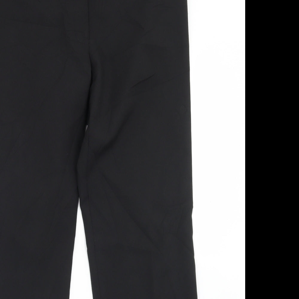 Matalan Womens Black  Polyester Dress Pants Trousers Size 10 L30 in Regular Button