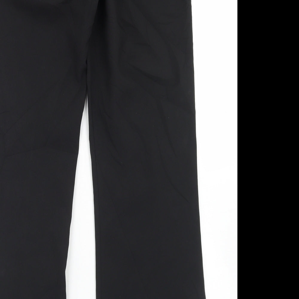 Matalan Womens Black  Polyester Dress Pants Trousers Size 10 L30 in Regular Button