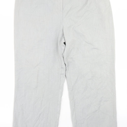Annabelle Womens Grey  Polyester Trousers  Size 18 L26 in Regular Button