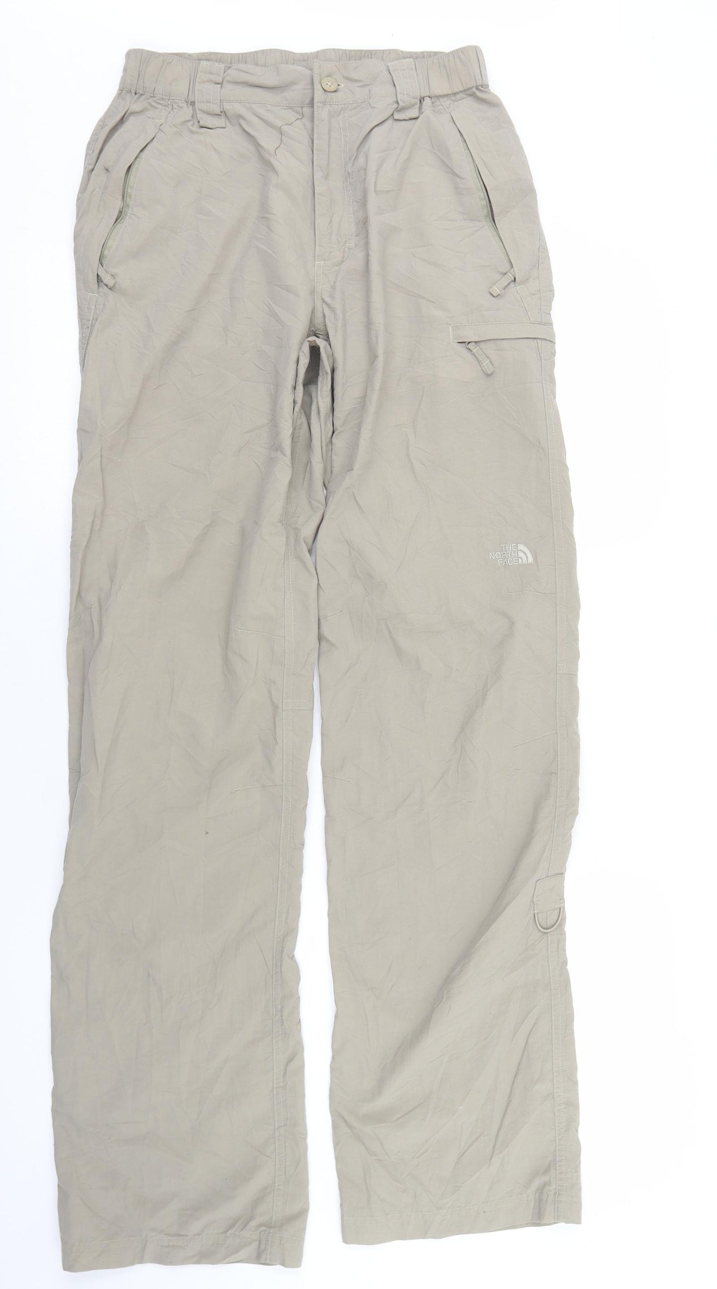 The North Face Mens Beige  Nylon Cargo Trousers Size S L30 in Regular Button