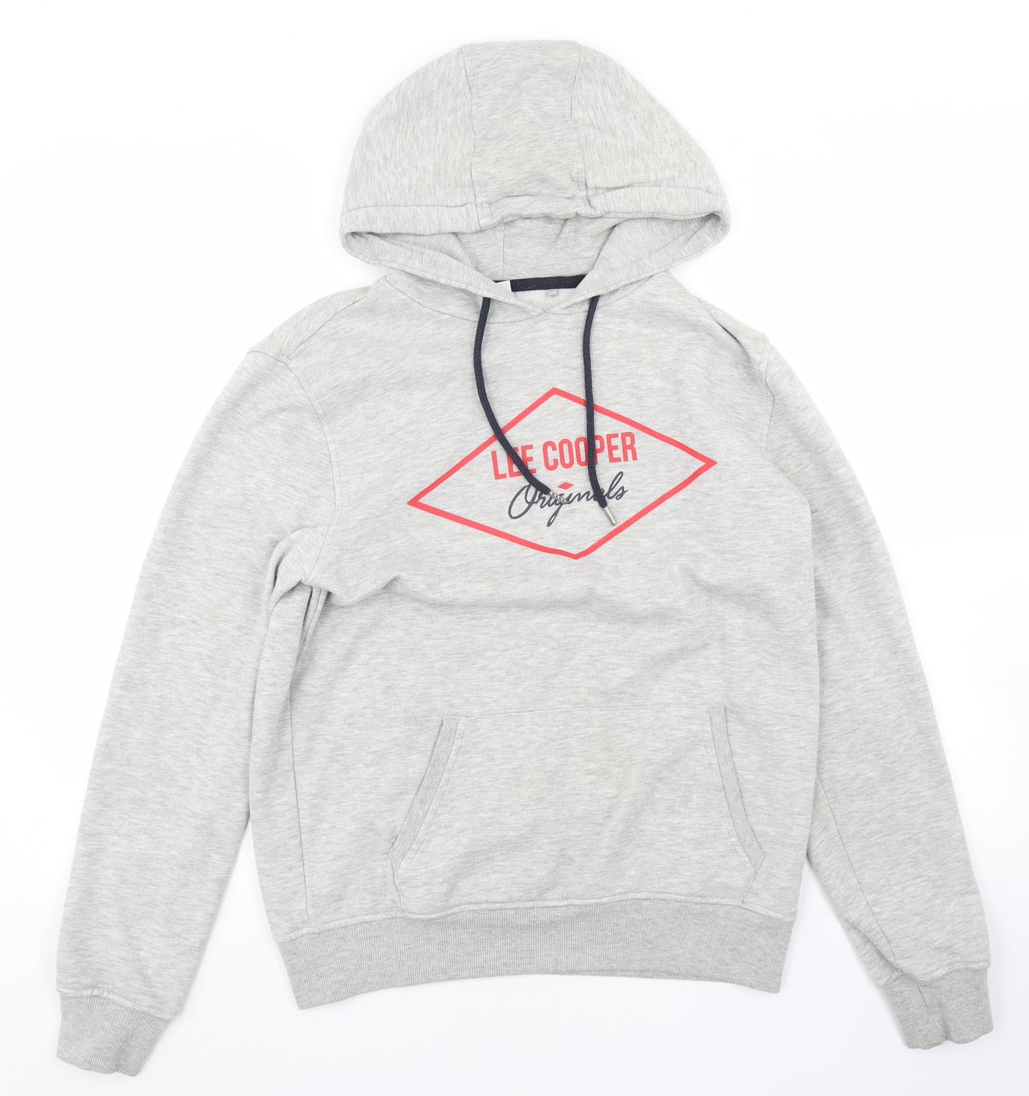 Lee Cooper Mens Grey  Polyester Pullover Hoodie Size M