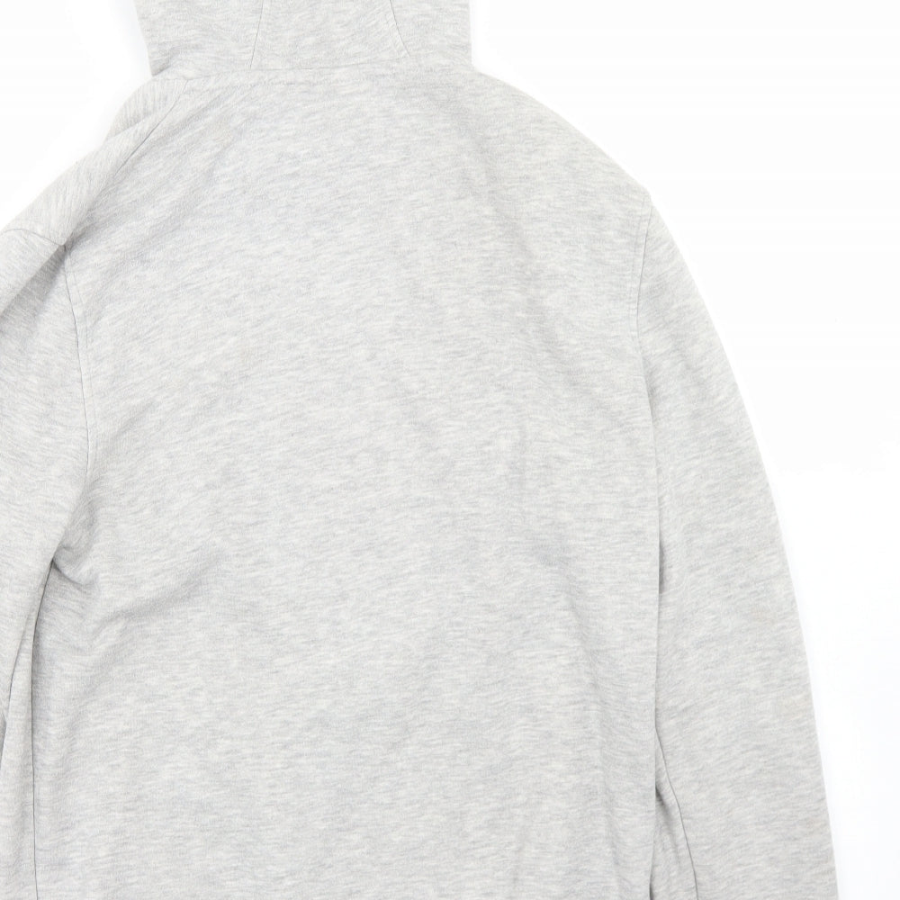 Lee Cooper Mens Grey  Polyester Pullover Hoodie Size M