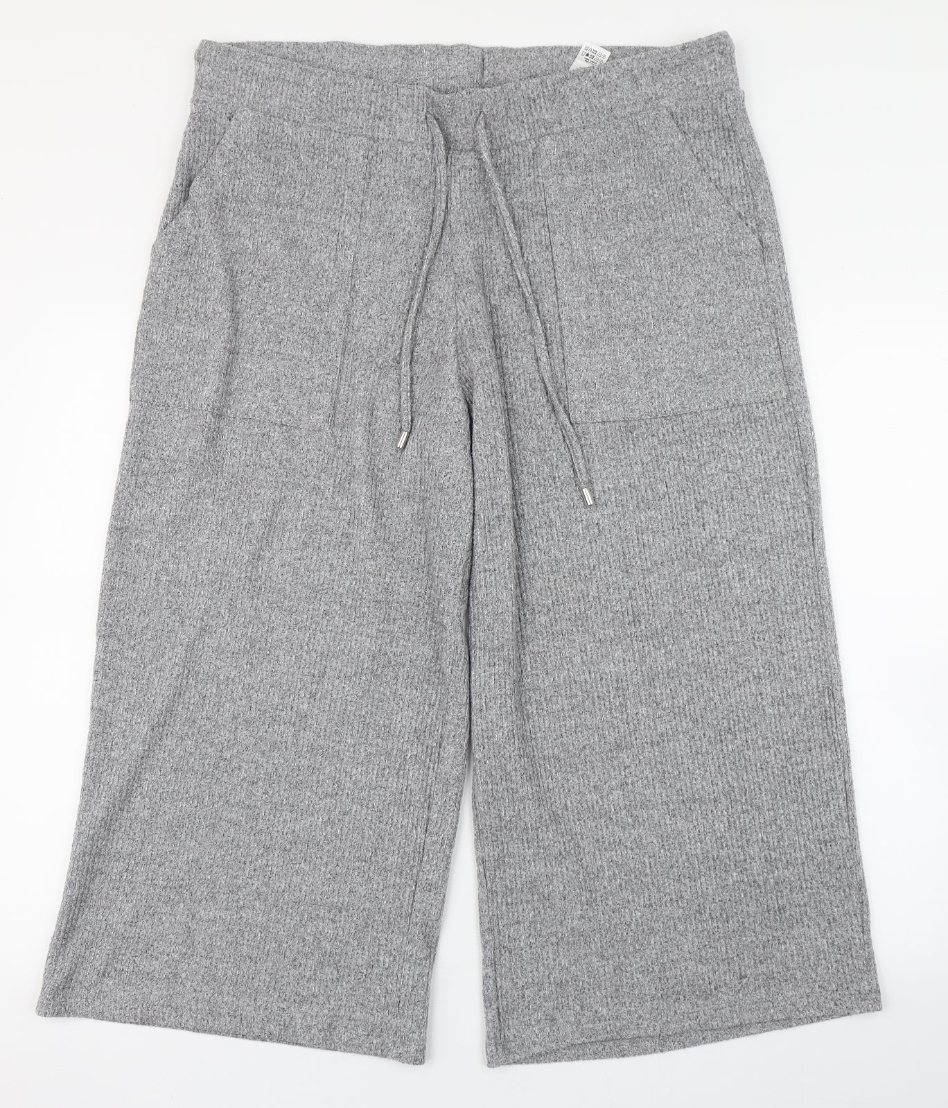 Marks and Spencer Womens Grey  Polyester Trousers  Size 20 L29 in Regular