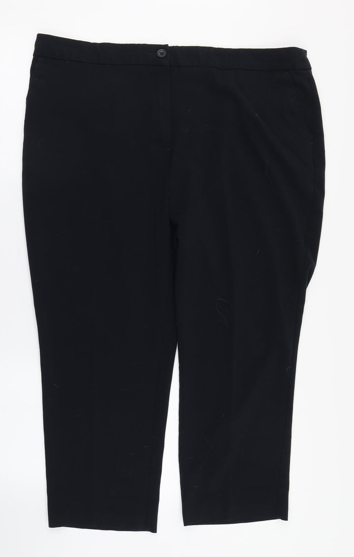 EWM Womens Blue  Polyester Trousers  Size 22 L24 in Regular Zip