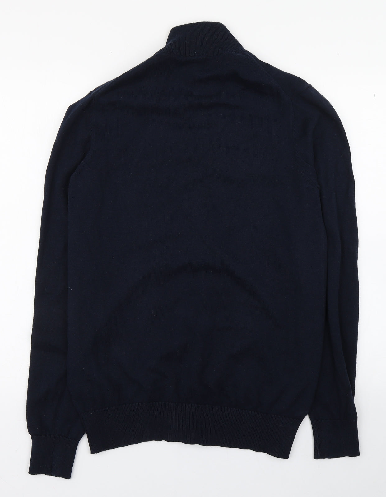 Crew Clothing Mens Blue Crew Neck  Cotton Full Zip Jumper Size S