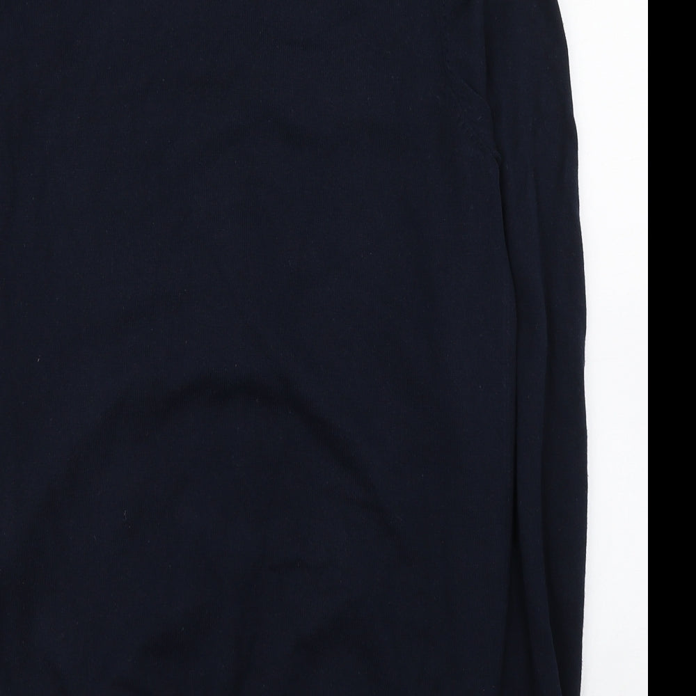 Crew Clothing Mens Blue Crew Neck  Cotton Full Zip Jumper Size S