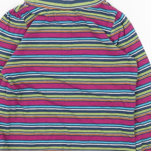 Indigo Girls Multicoloured Striped Cotton Pullover T-Shirt Size 2-3 Years Roll Neck