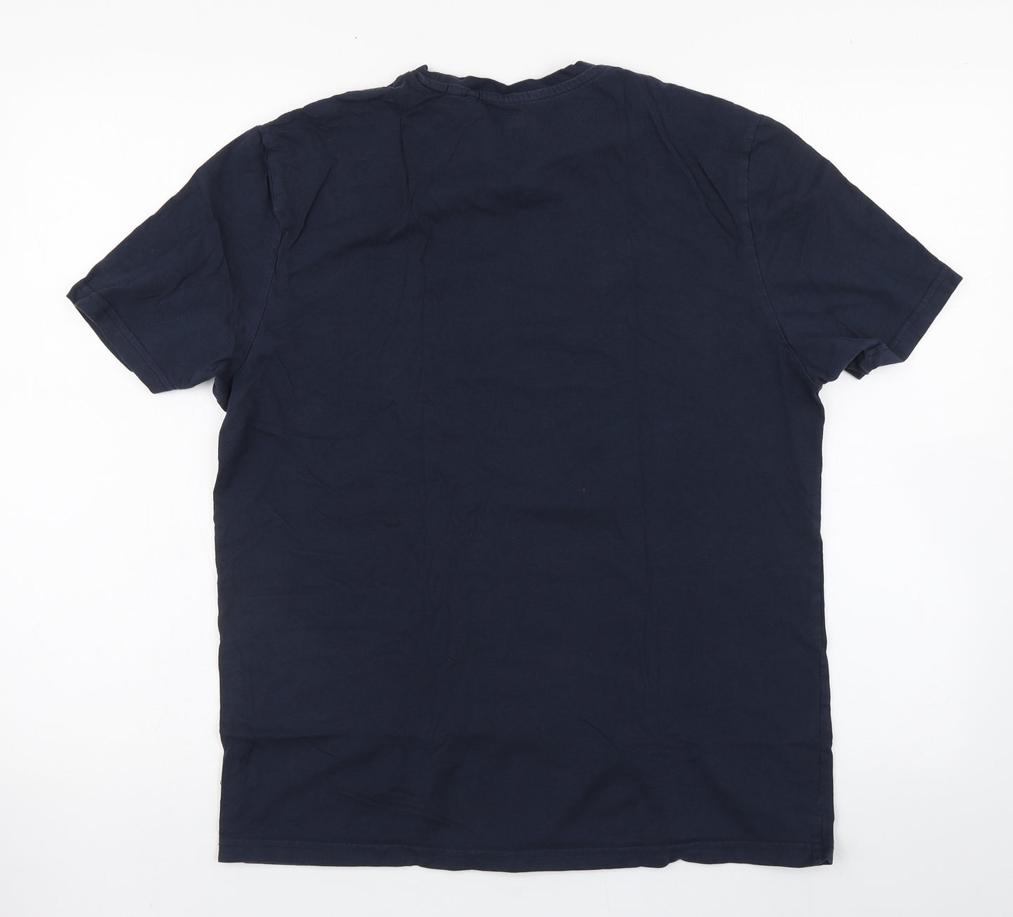 F&F Mens Blue  Polyester  T-Shirt Size M Round Neck