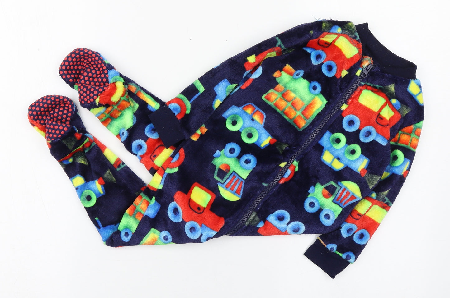 Dunnes Stores Boys Multicoloured Geometric Polyester Coverall One-Piece Size 18-24 Months  Zip - Onsie