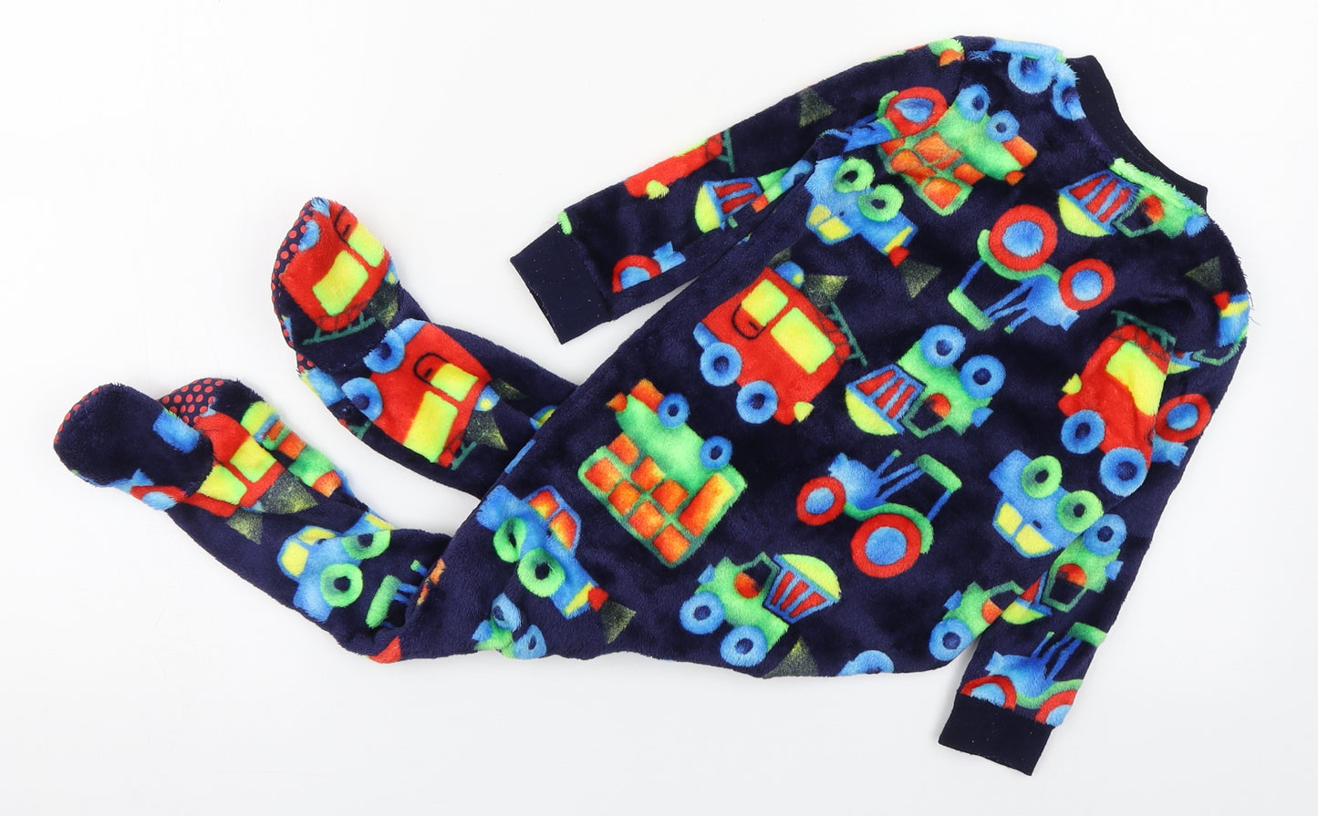 Dunnes Stores Boys Multicoloured Geometric Polyester Coverall One-Piece Size 18-24 Months  Zip - Onsie
