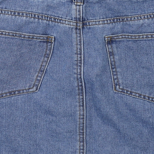 Denim co. Womens Blue  Cotton A-Line Skirt Size 12   Zip