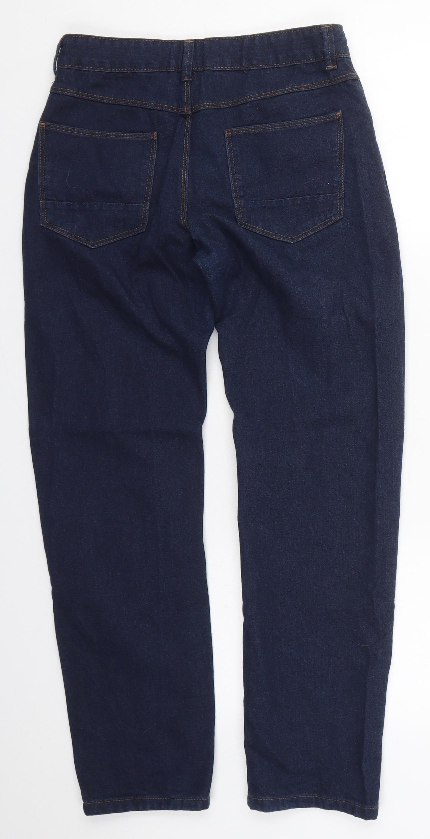 George Boys Blue  Cotton Straight Jeans Size 12-13 Years  Regular Button