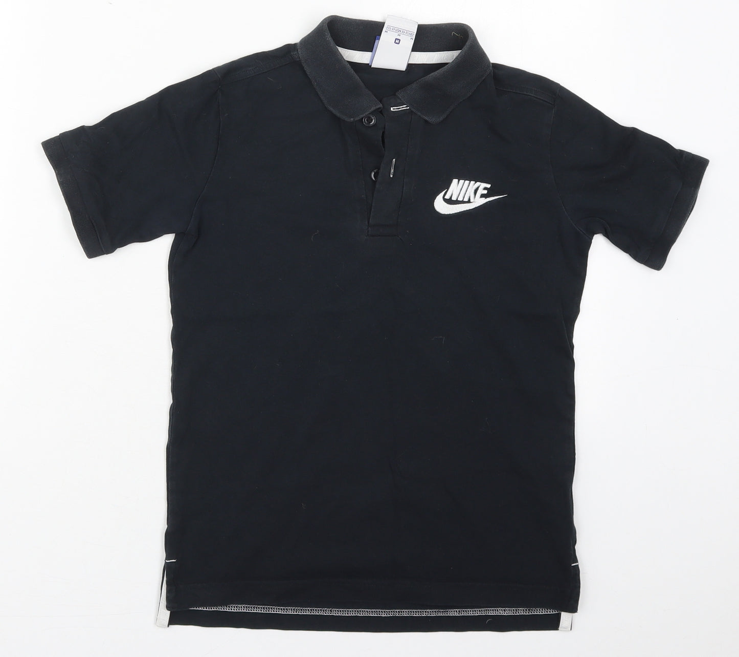 Nike Boys Black  Cotton Basic Polo Size 10-11 Years Collared Pullover