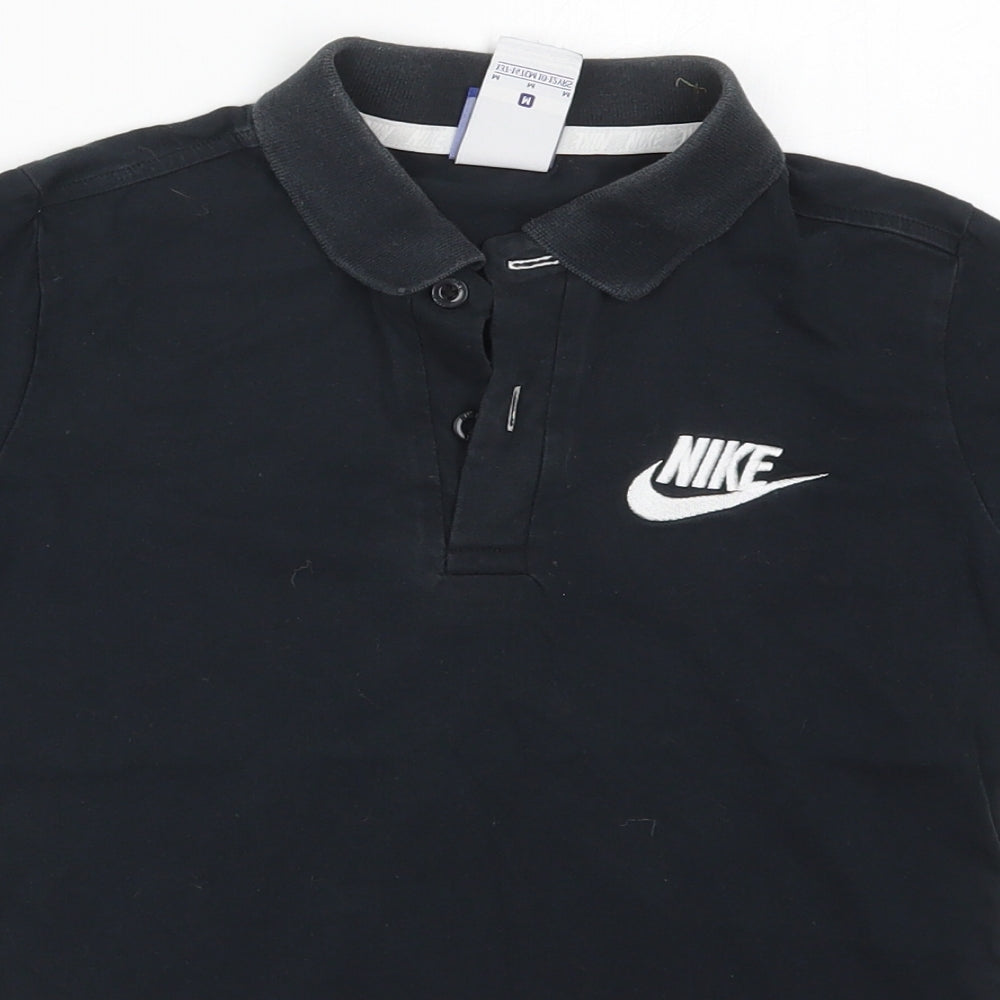 Nike Boys Black  Cotton Basic Polo Size 10-11 Years Collared Pullover