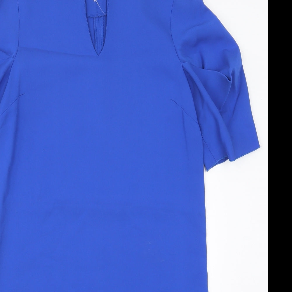 Penny Black Womens Blue  Viscose Shift  Size 8  V-Neck