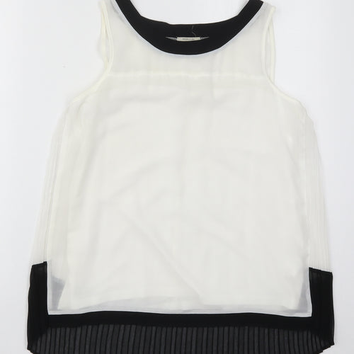 Intimissimi Womens White  Viscose Basic Tank Size M Round Neck