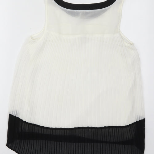 Intimissimi Womens White  Viscose Basic Tank Size M Round Neck