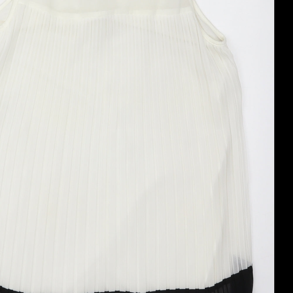 Intimissimi Womens White  Viscose Basic Tank Size M Round Neck