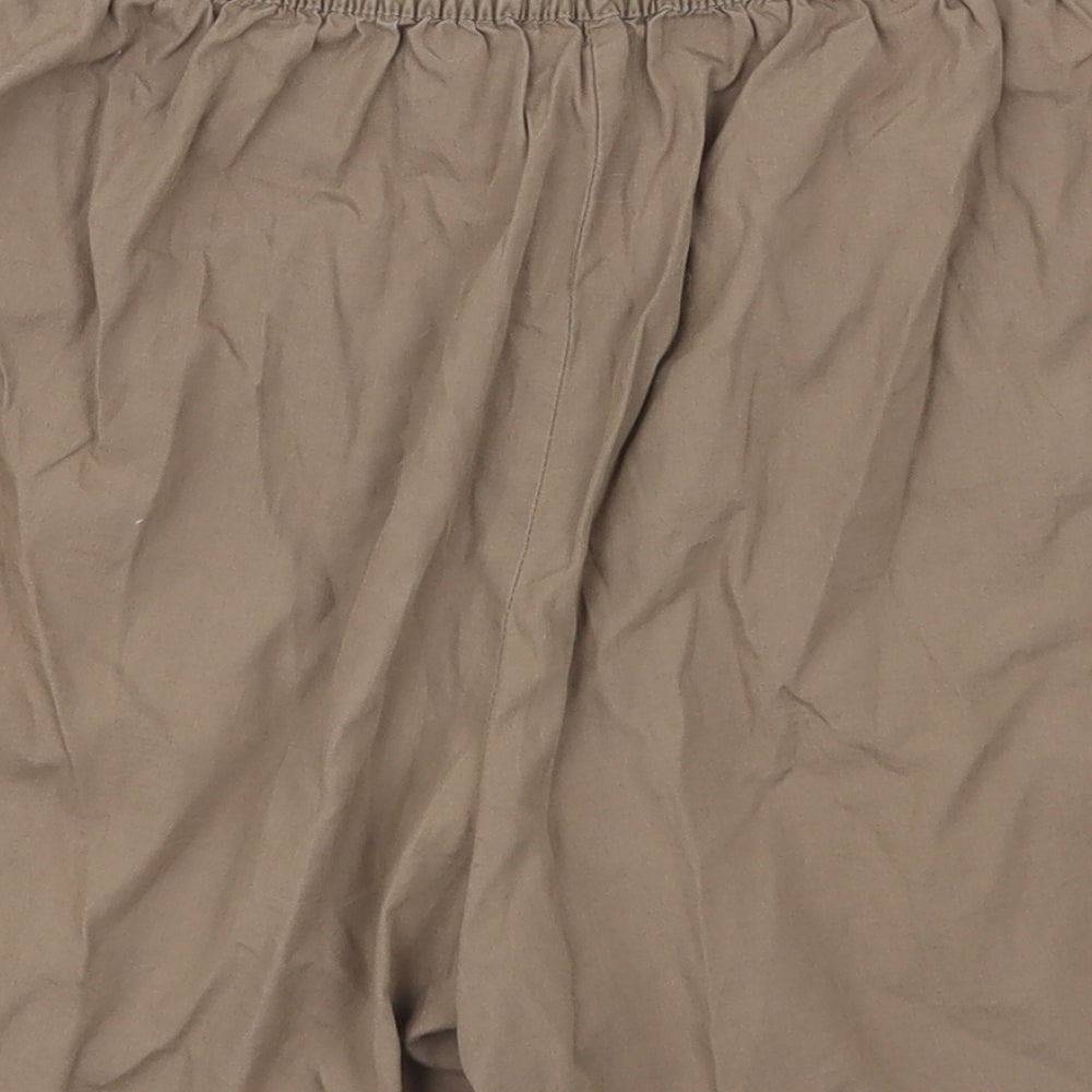 Bonmarché Womens Brown  Cotton Bermuda Shorts Size 16 L5 in Regular Button