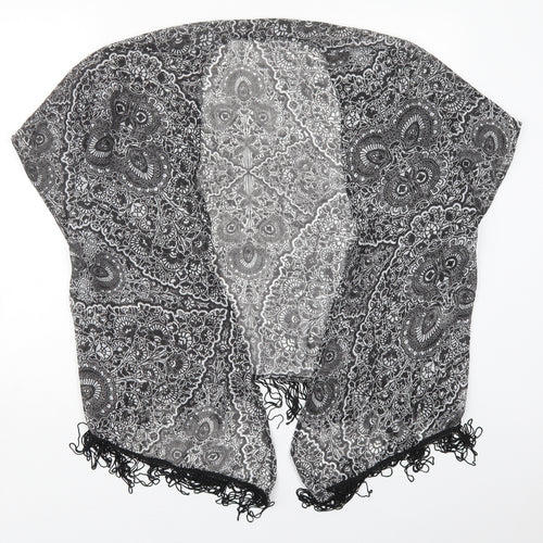 Atmosphere Womens Black Paisley  Kimono Jacket Size S