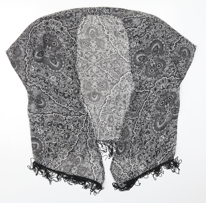 Atmosphere Womens Black Paisley  Kimono Jacket Size S