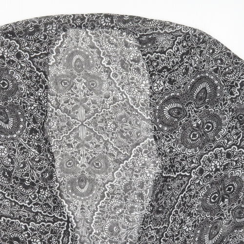 Atmosphere Womens Black Paisley  Kimono Jacket Size S