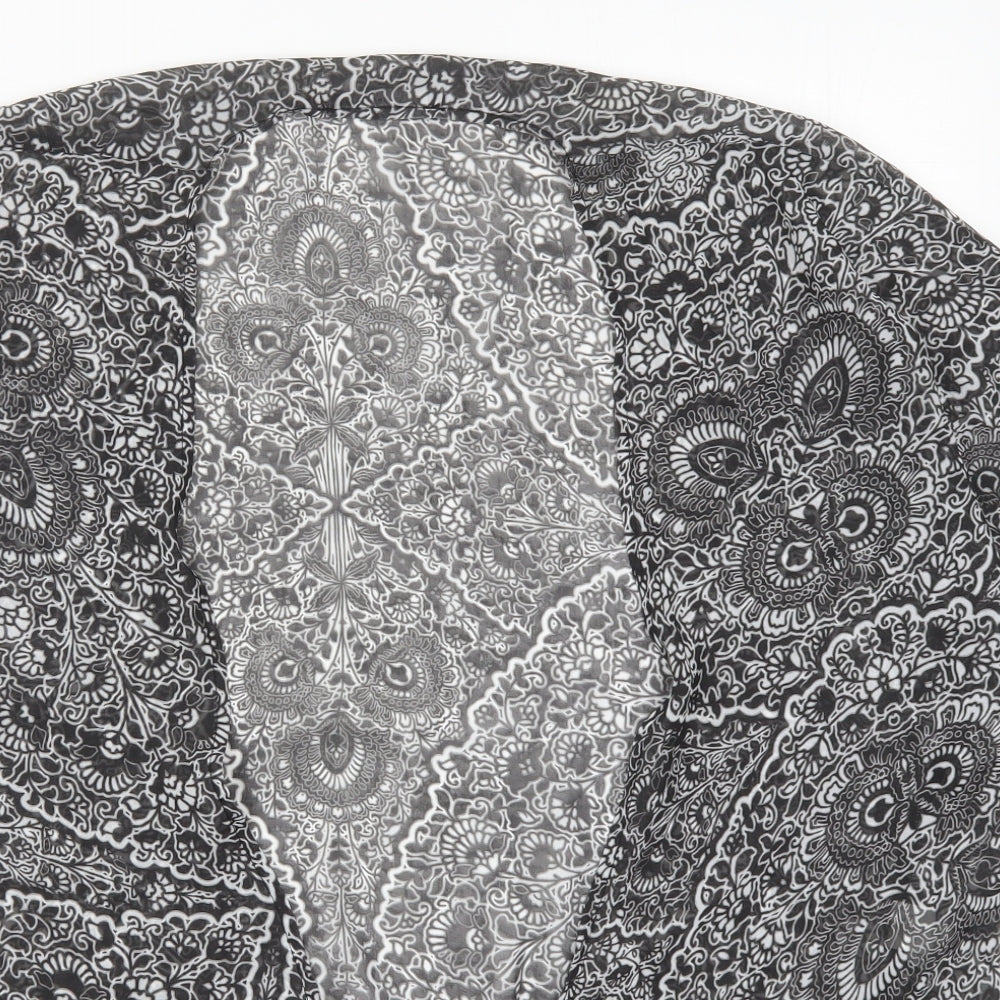 Atmosphere Womens Black Paisley  Kimono Jacket Size S