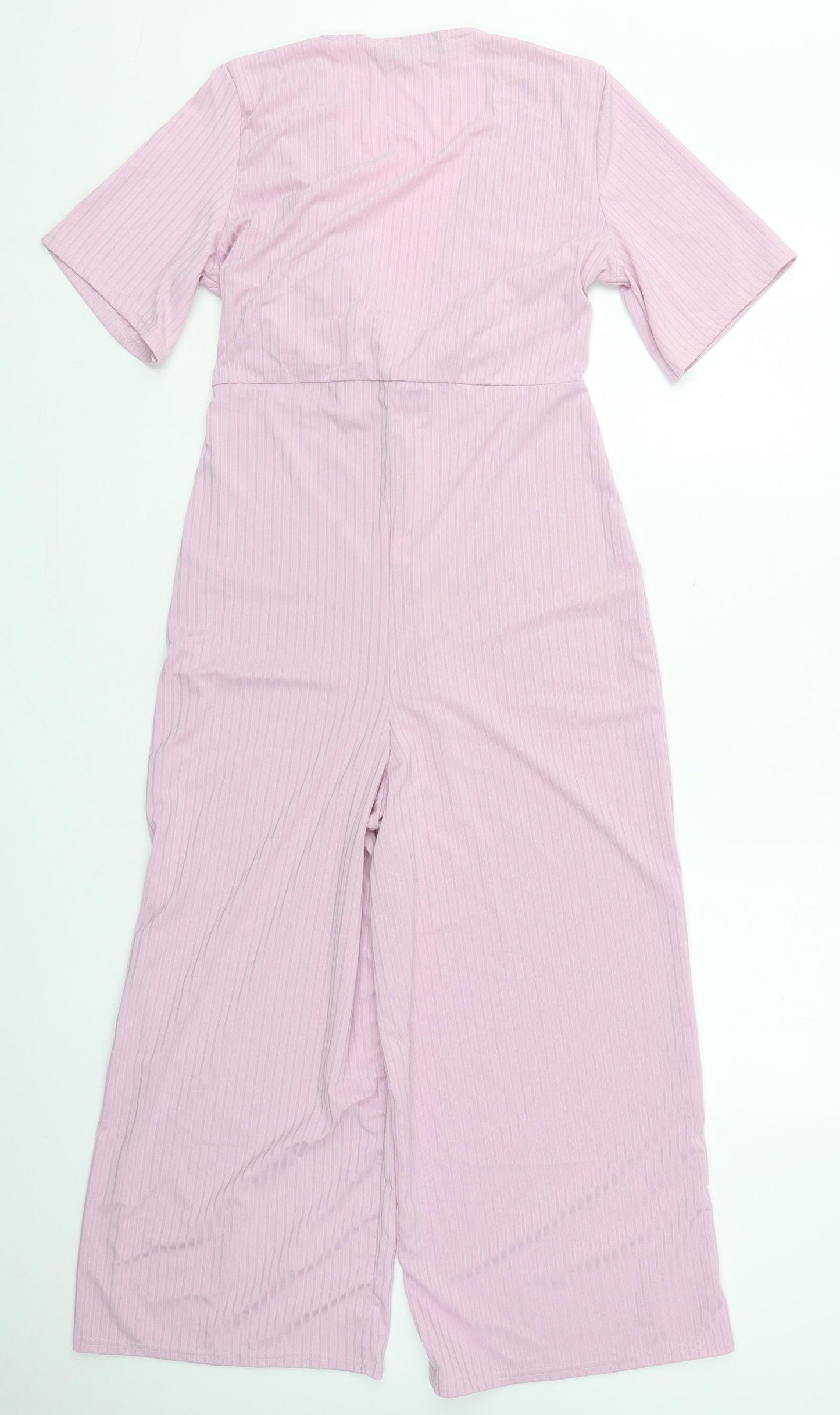 PRETTYLITTLETHING Womens Pink  Polyester Jumpsuit One-Piece Size 14 L21 in Pullover
