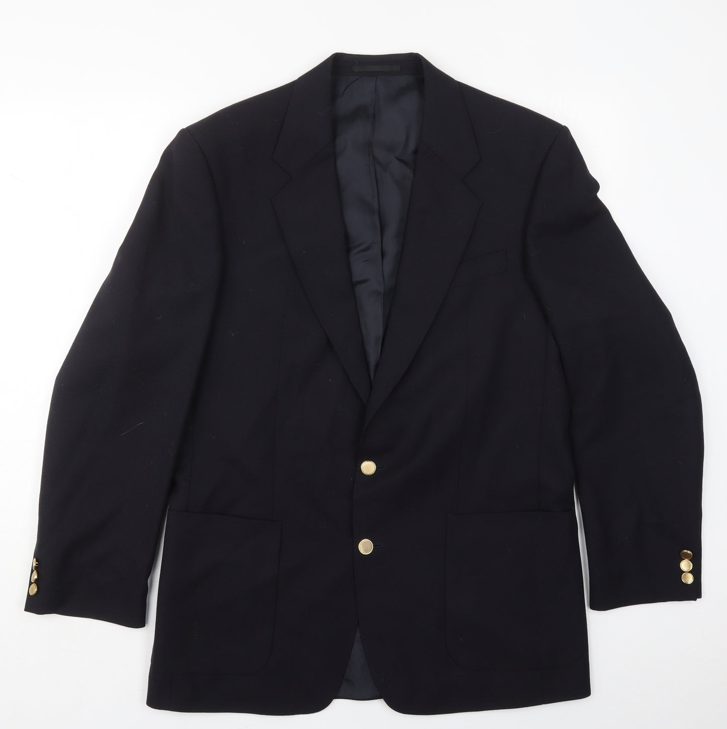 St Michael Mens Black  Wool Jacket Suit Jacket Size 40