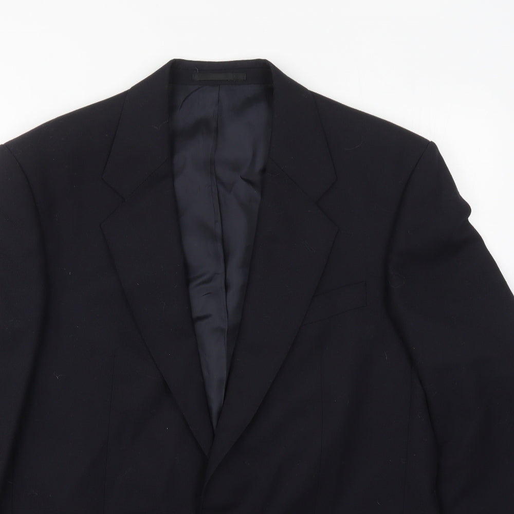 St Michael Mens Black  Wool Jacket Suit Jacket Size 40