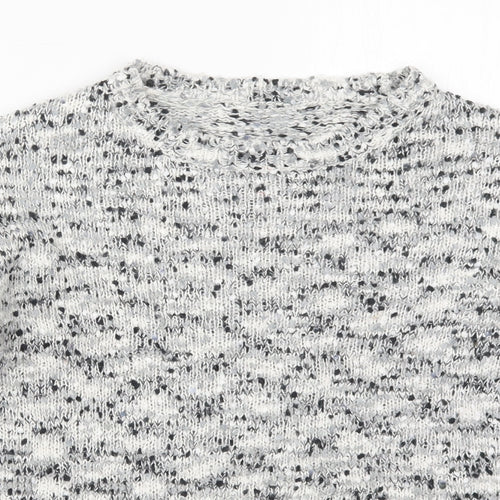 New Look Womens Grey Crew Neck  Acrylic Pullover Jumper Size 10