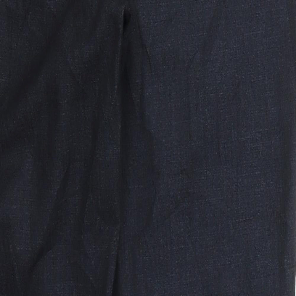 Per Una Womens Blue  Polyester Trousers  Size 10 L30 in Regular Hook & Eye