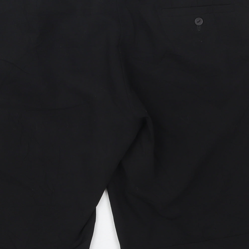 River Island Womens Black  Polyester Bermuda Shorts Size 14 L11 in Regular Hook & Eye