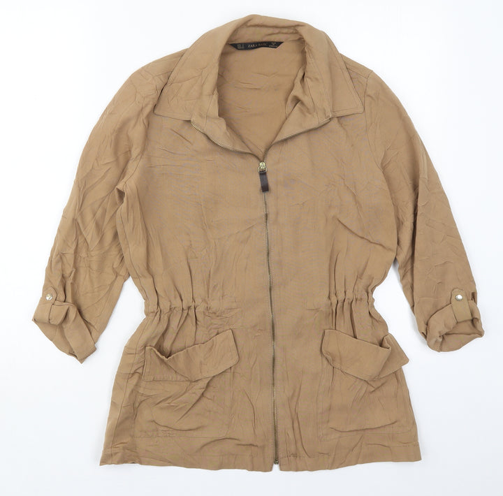 Zara Womens Brown   Jacket  Size S  Zip