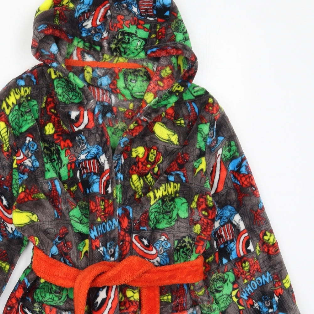 George Boys Multicoloured Solid Polyester  Robe Size 8-9 Years  Tie - Marvel Avengers