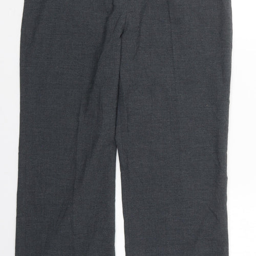 Bonmarché Womens Grey  Polyester Trousers  Size 14 L27 in Regular Button
