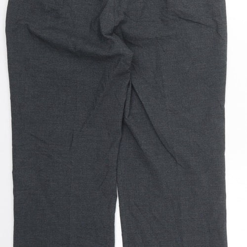 Bonmarché Womens Grey  Polyester Trousers  Size 14 L27 in Regular Button