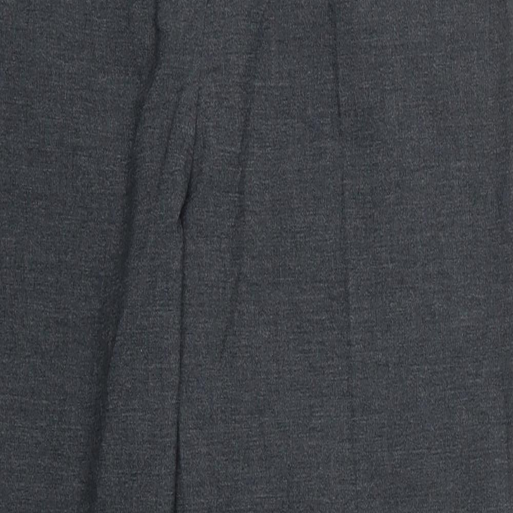 Bonmarché Womens Grey  Polyester Trousers  Size 14 L27 in Regular Button
