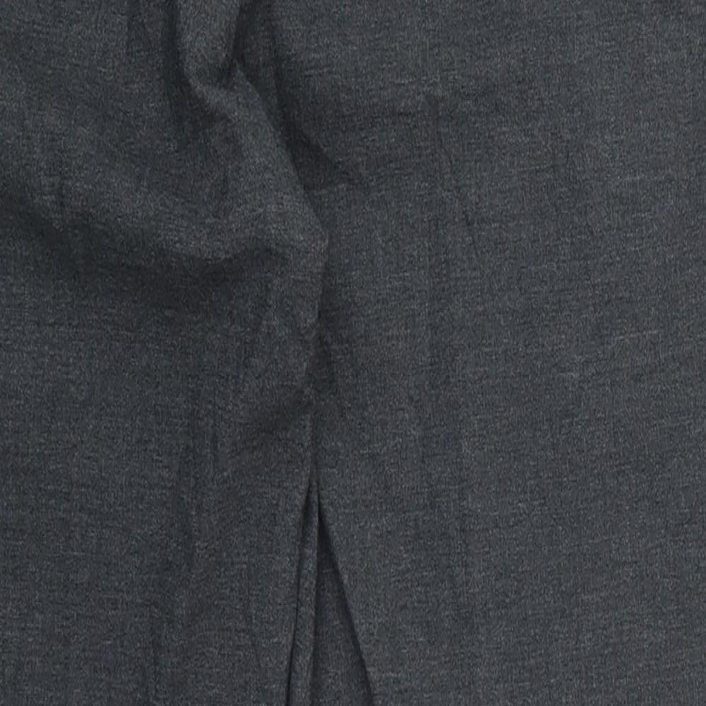Bonmarché Womens Grey  Polyester Trousers  Size 14 L27 in Regular Button