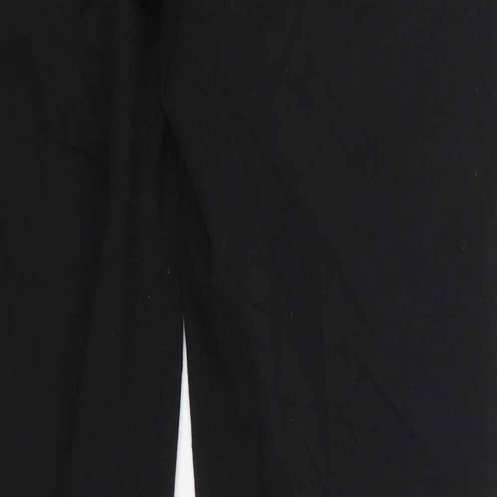 Marks and Spencer Womens Black  Polyester Trousers  Size 10 L30 in Regular Button